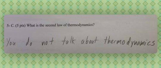 Joke about thermodynamics