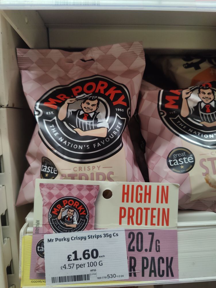 Mr. Porky’s…”high in protein”! 😂